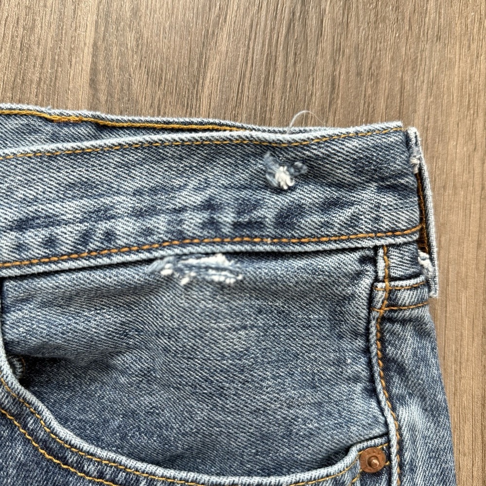 Levi's 501 Button Fly Straight Leg Jeans Men's Tag 42x30(41x29)Dark Wash Denim - Picture 4 of 10